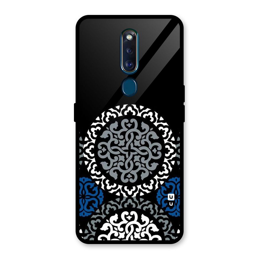 Mandala Circle Pattern Glass Back Case for Oppo F11 Pro