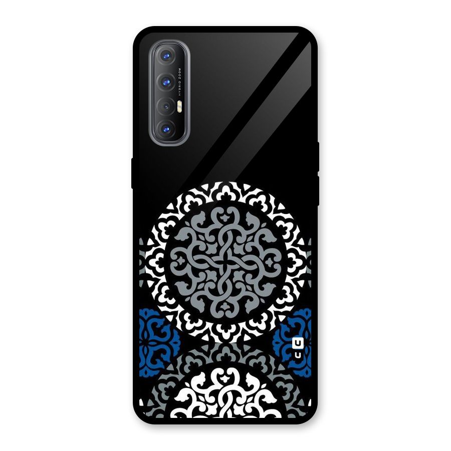 Mandala Circle Pattern Glass Back Case for Oppo Reno3 Pro