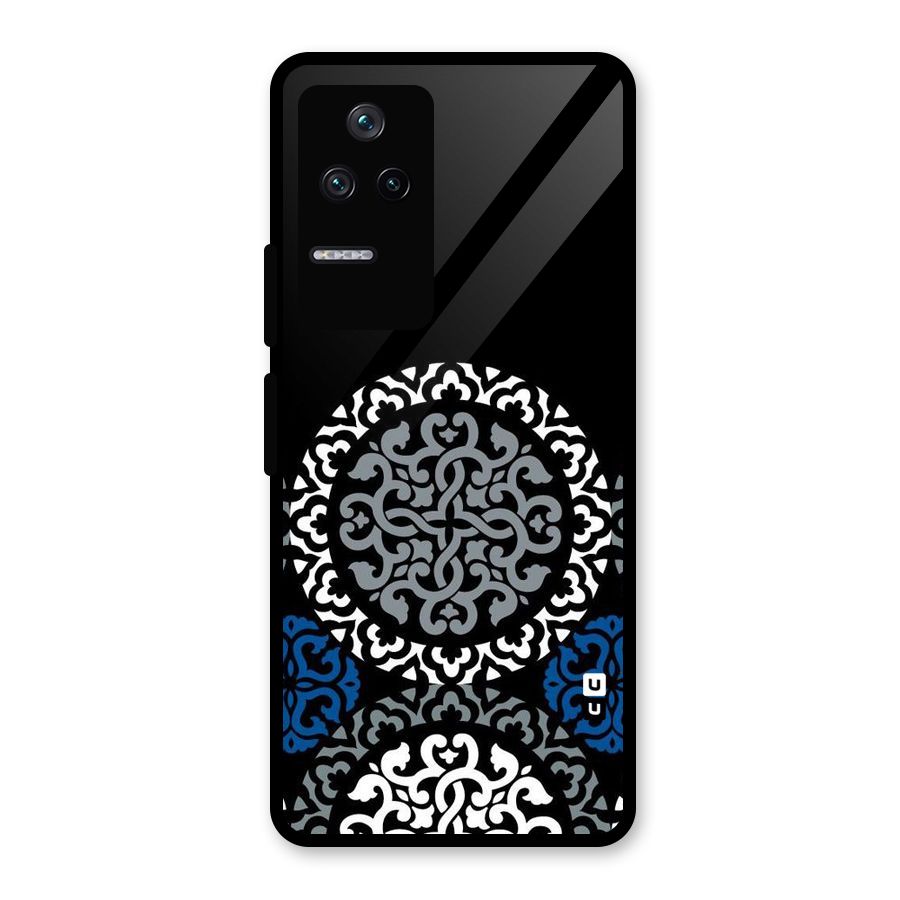 Mandala Circle Pattern Glass Back Case for Poco F4 5G