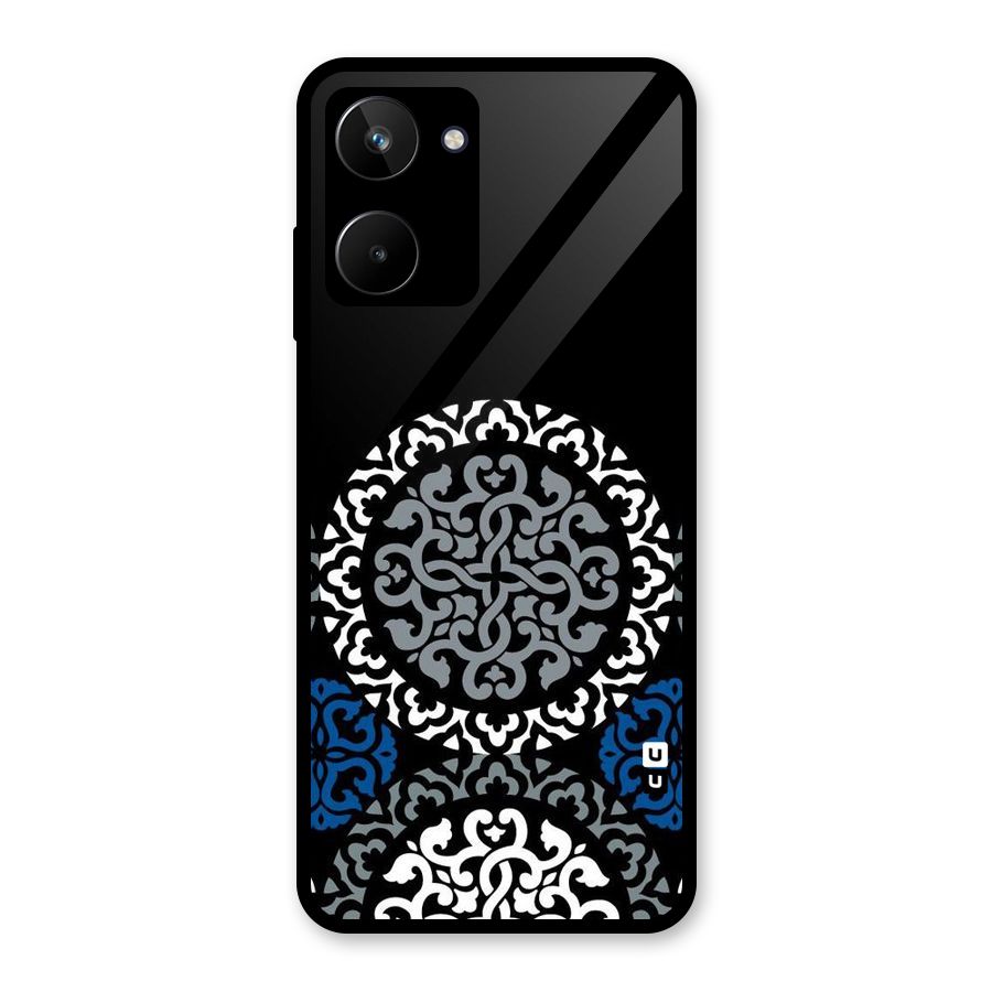 Mandala Circle Pattern Glass Back Case for Realme 10