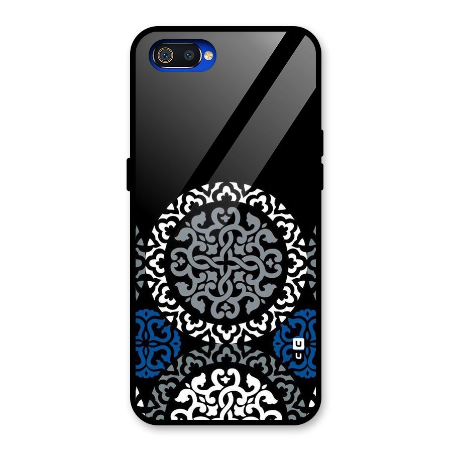 Mandala Circle Pattern Glass Back Case for Realme C2