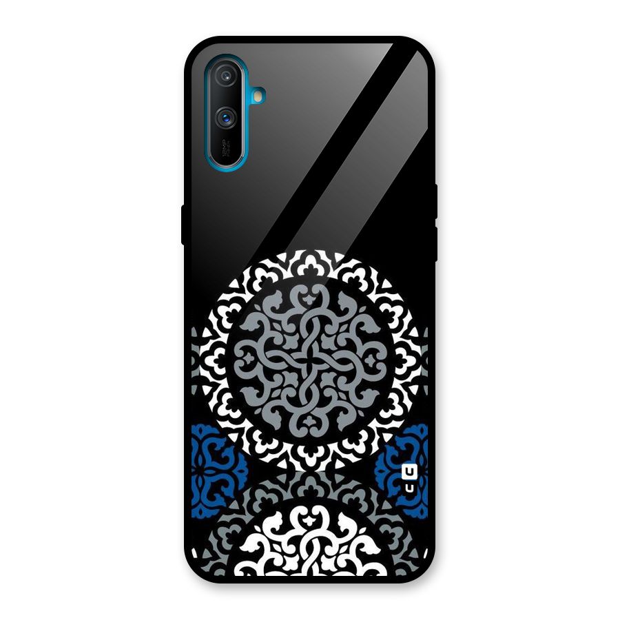 Mandala Circle Pattern Glass Back Case for Realme C3