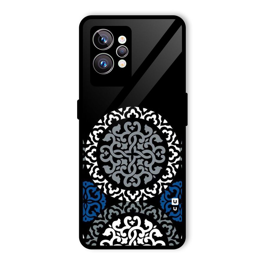 Mandala Circle Pattern Glass Back Case for Realme GT2 Pro