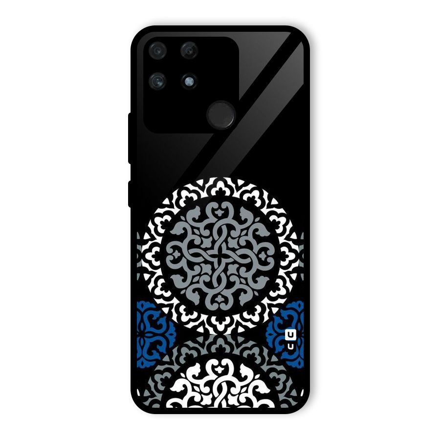 Mandala Circle Pattern Glass Back Case for Realme Narzo 50A