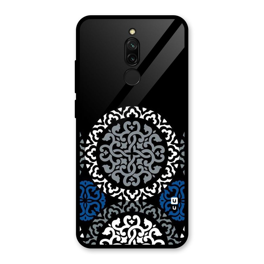 Mandala Circle Pattern Glass Back Case for Redmi 8