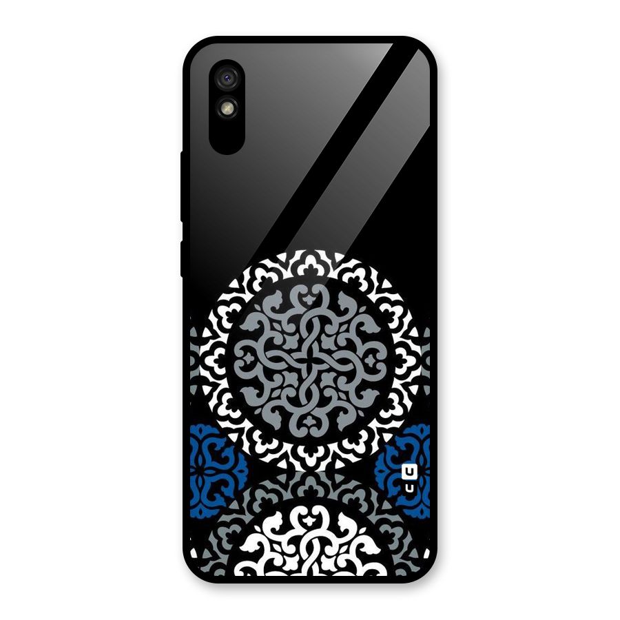 Mandala Circle Pattern Glass Back Case for Redmi 9A