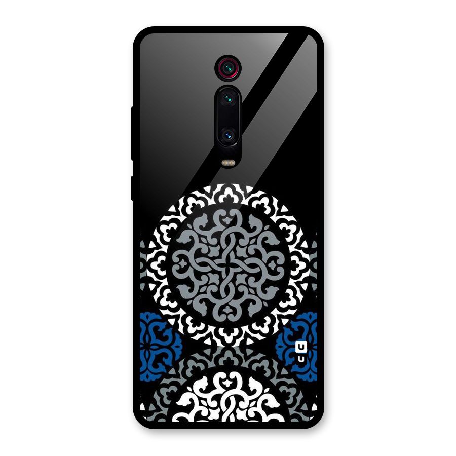 Mandala Circle Pattern Glass Back Case for Redmi K20