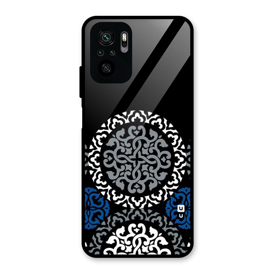 Mandala Circle Pattern Glass Back Case for Redmi Note 10S