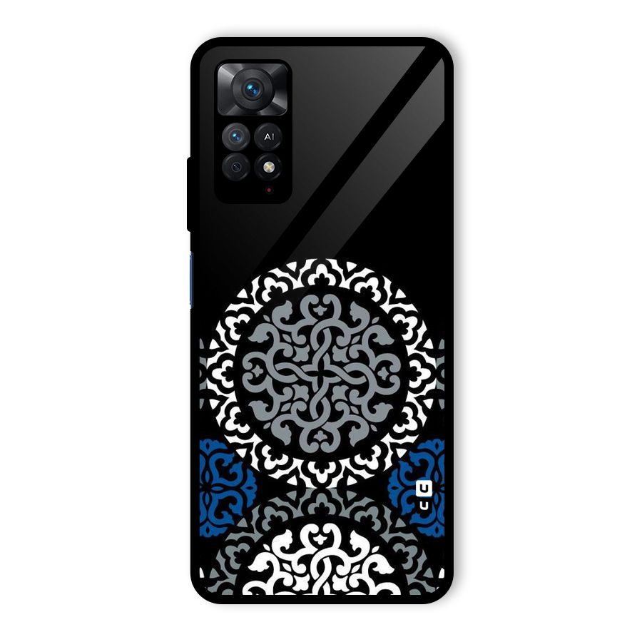 Mandala Circle Pattern Glass Back Case for Redmi Note 11 Pro