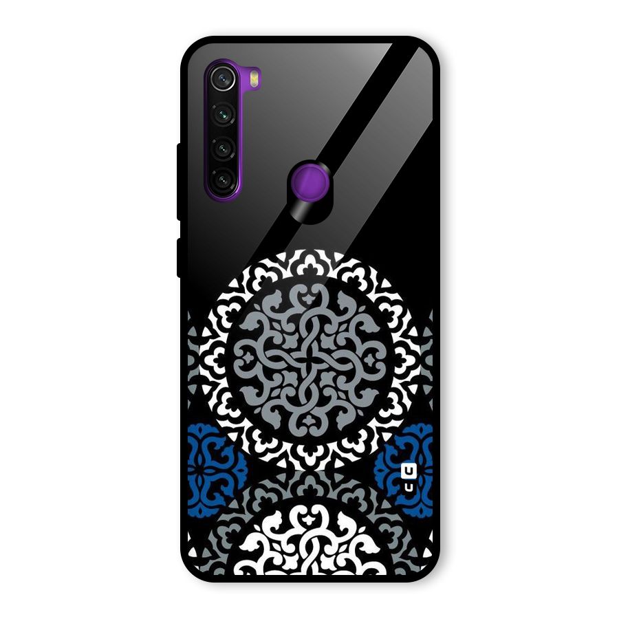 Mandala Circle Pattern Glass Back Case for Redmi Note 8