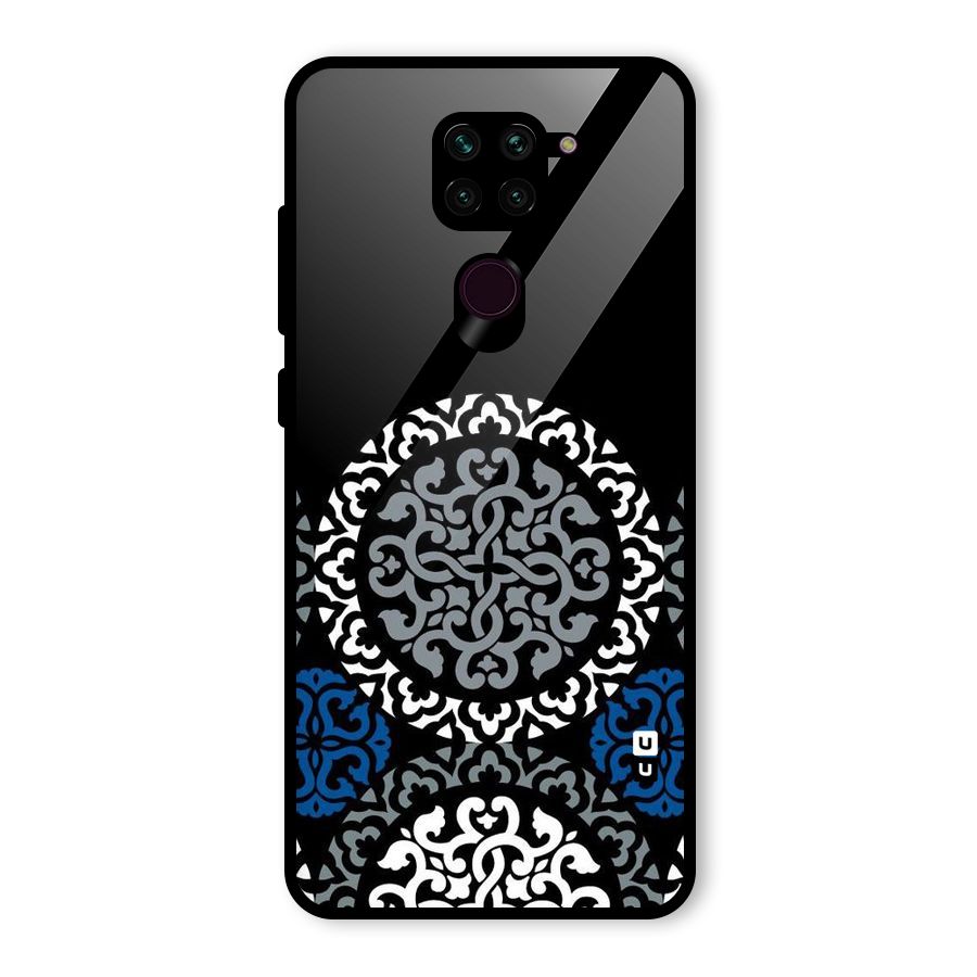Mandala Circle Pattern Glass Back Case for Redmi Note 9