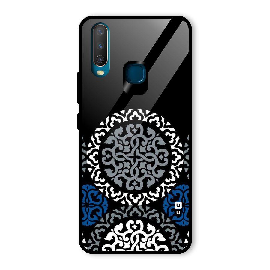 Mandala Circle Pattern Glass Back Case for Vivo U10
