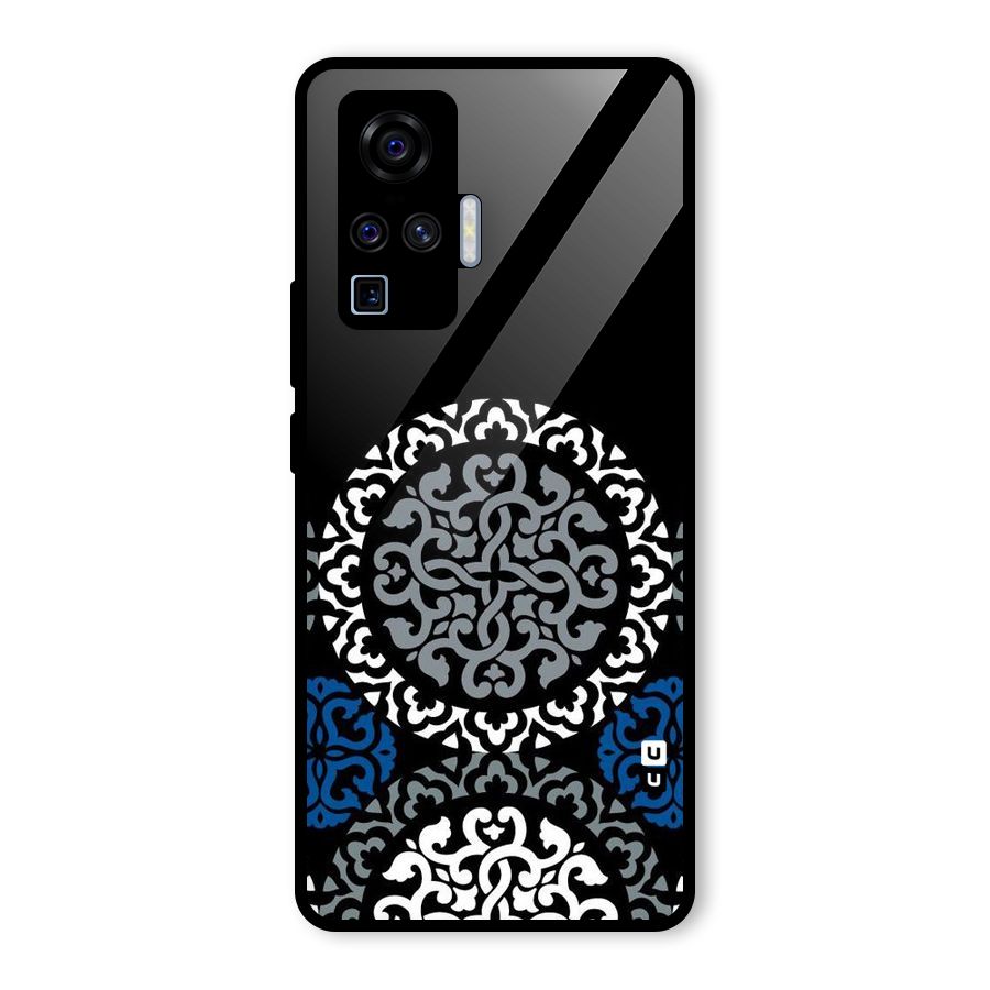 Mandala Circle Pattern Glass Back Case for Vivo X50 Pro