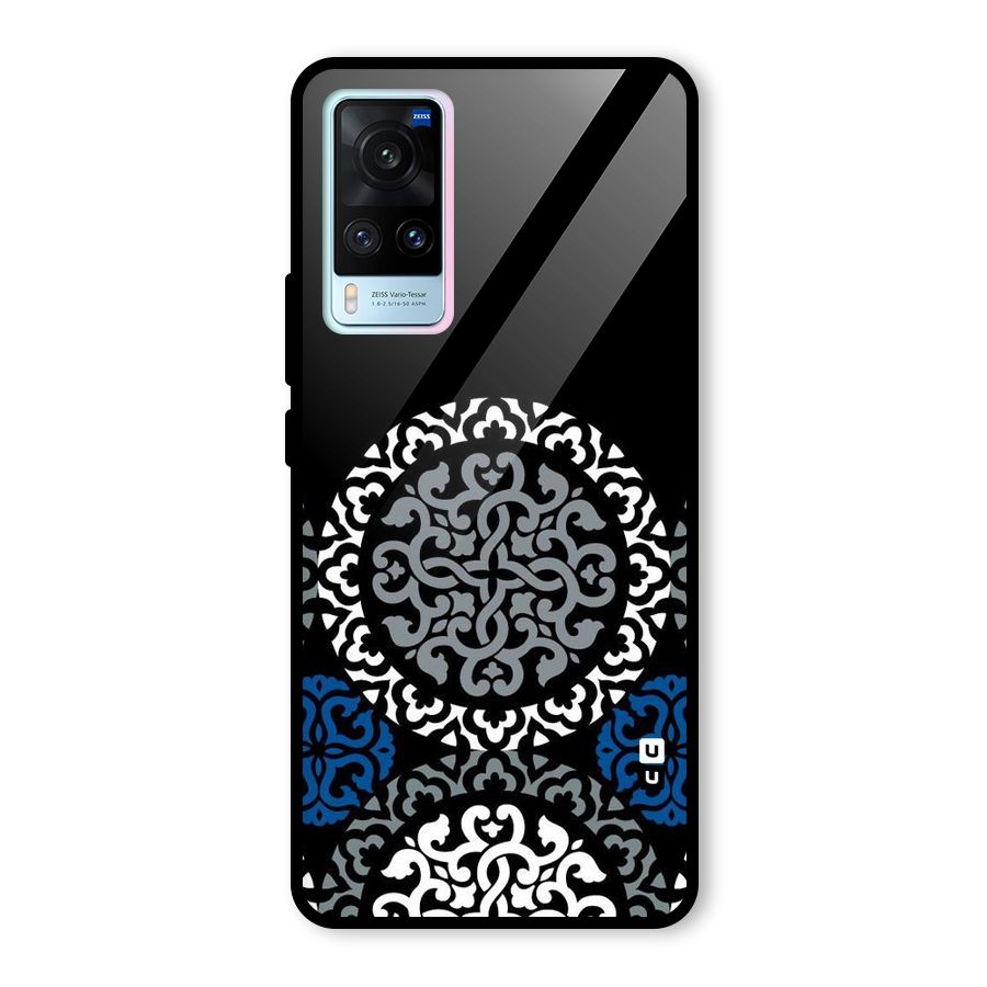 Mandala Circle Pattern Glass Back Case for Vivo X60