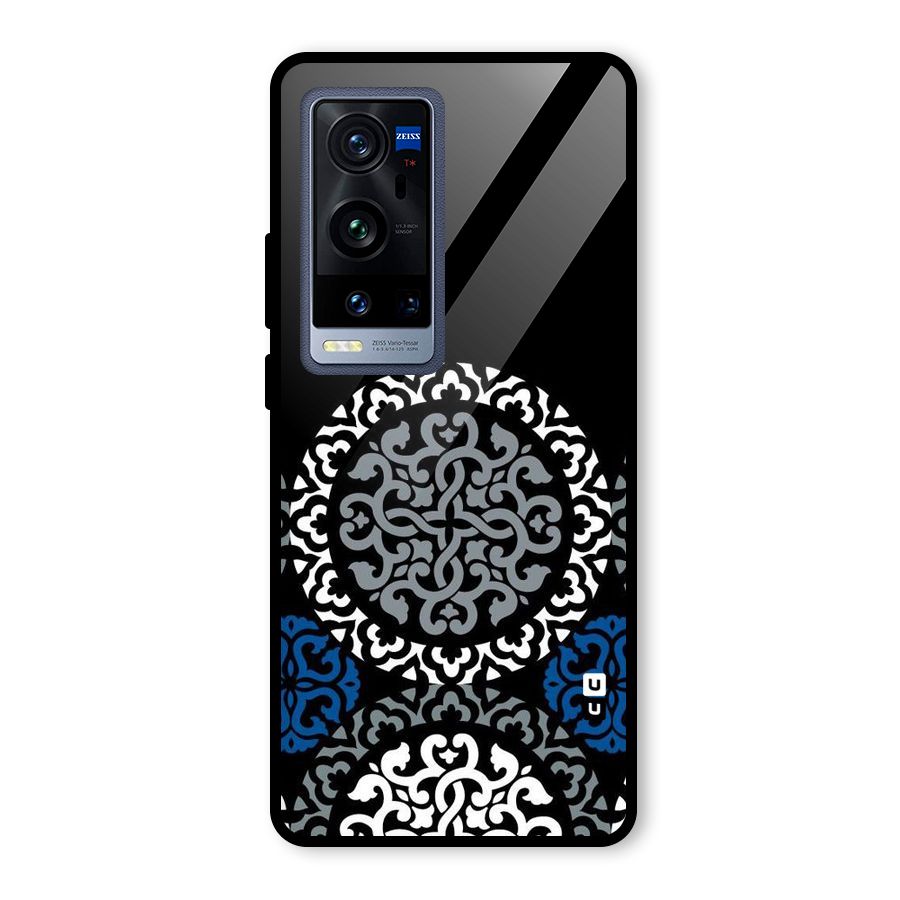 Mandala Circle Pattern Glass Back Case for Vivo X60 Pro Plus