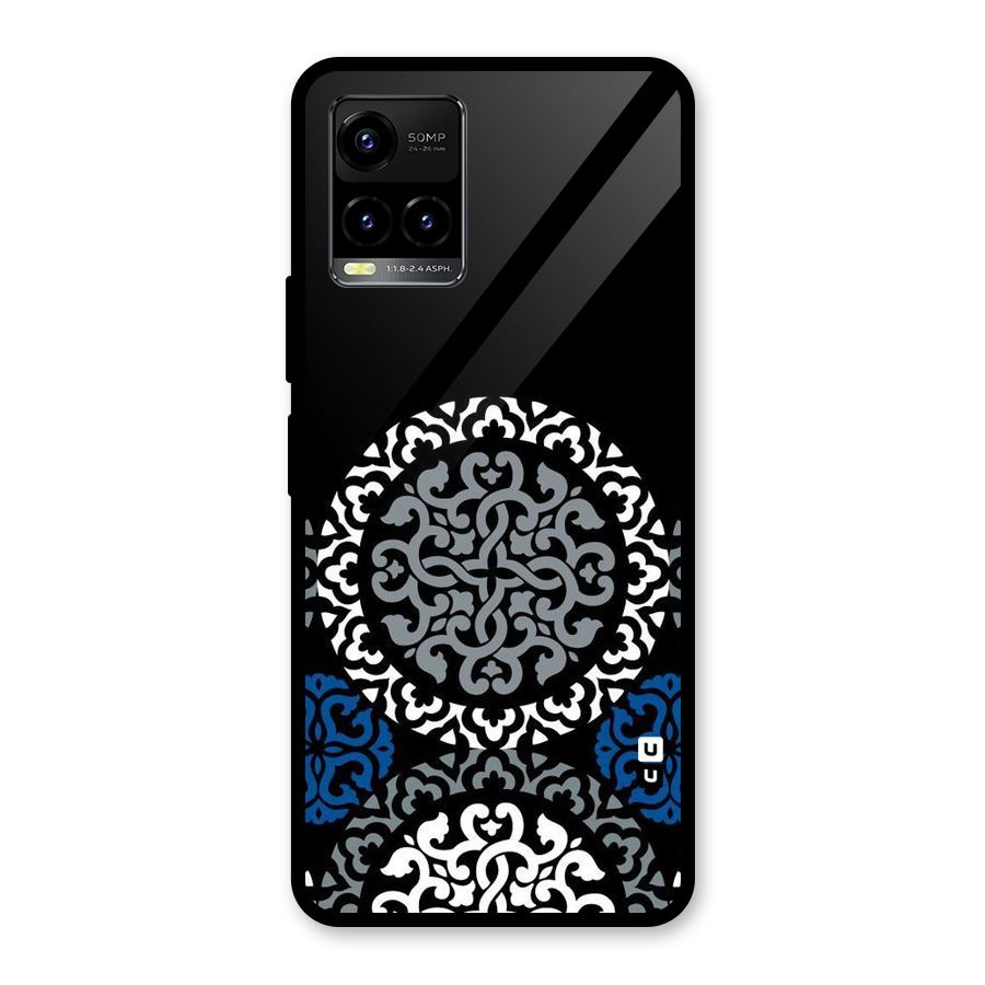Mandala Circle Pattern Glass Back Case for Vivo Y21T
