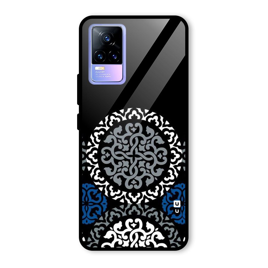 Mandala Circle Pattern Glass Back Case for Vivo Y73