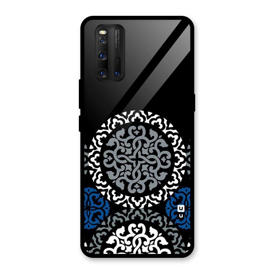 Mandala Circle Pattern Glass Back Case for Vivo iQOO 3