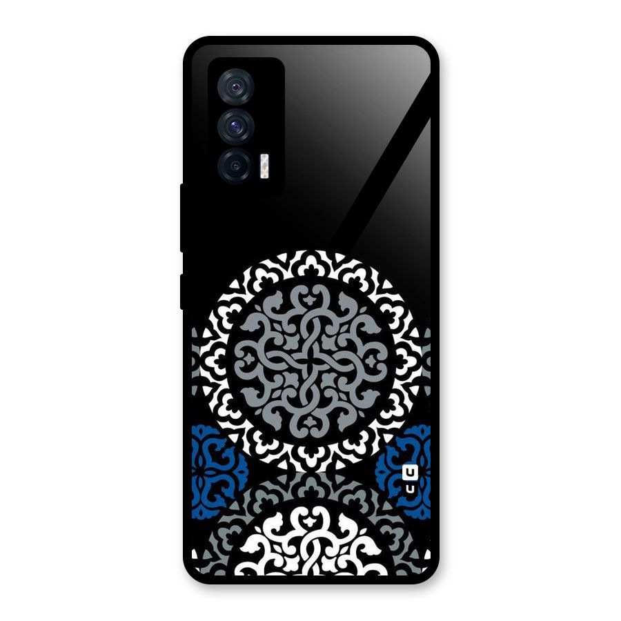 Mandala Circle Pattern Glass Back Case for Vivo iQOO 7 5G
