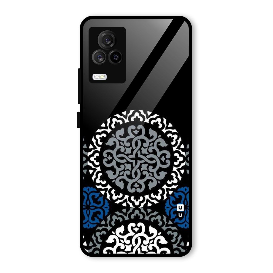 Mandala Circle Pattern Glass Back Case for Vivo iQOO 7 Legend 5G