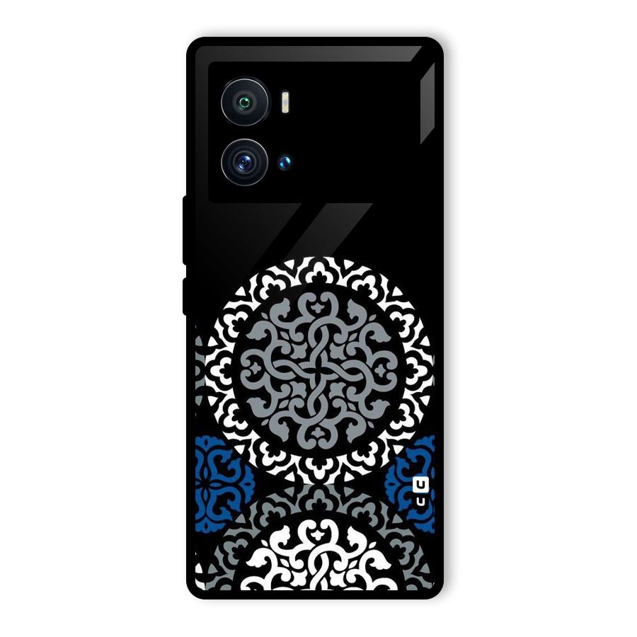 Mandala Circle Pattern Glass Back Case for Vivo iQOO 9 Pro