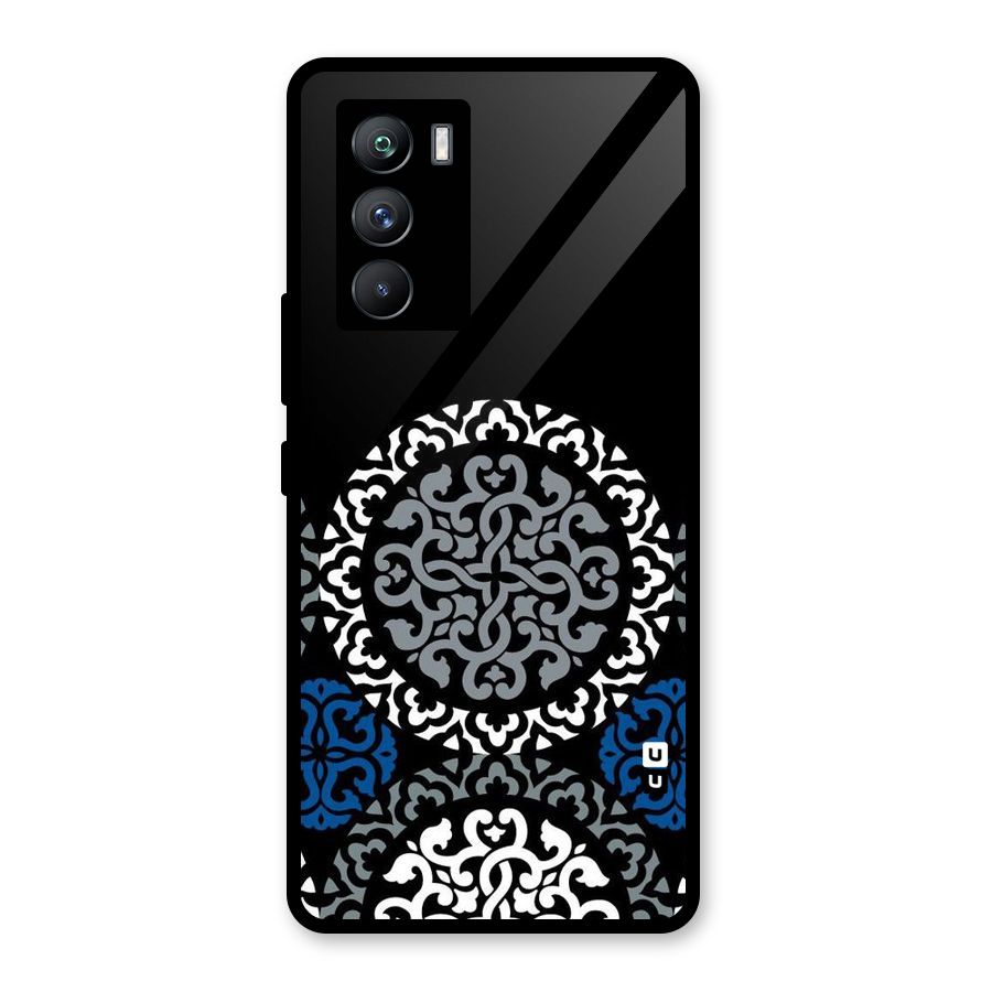 Mandala Circle Pattern Glass Back Case for Vivo iQOO 9 SE