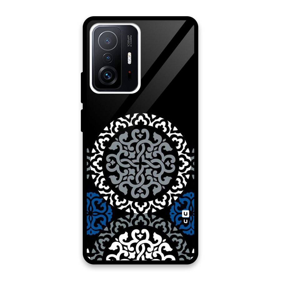 Mandala Circle Pattern Glass Back Case for Xiaomi 11T Pro