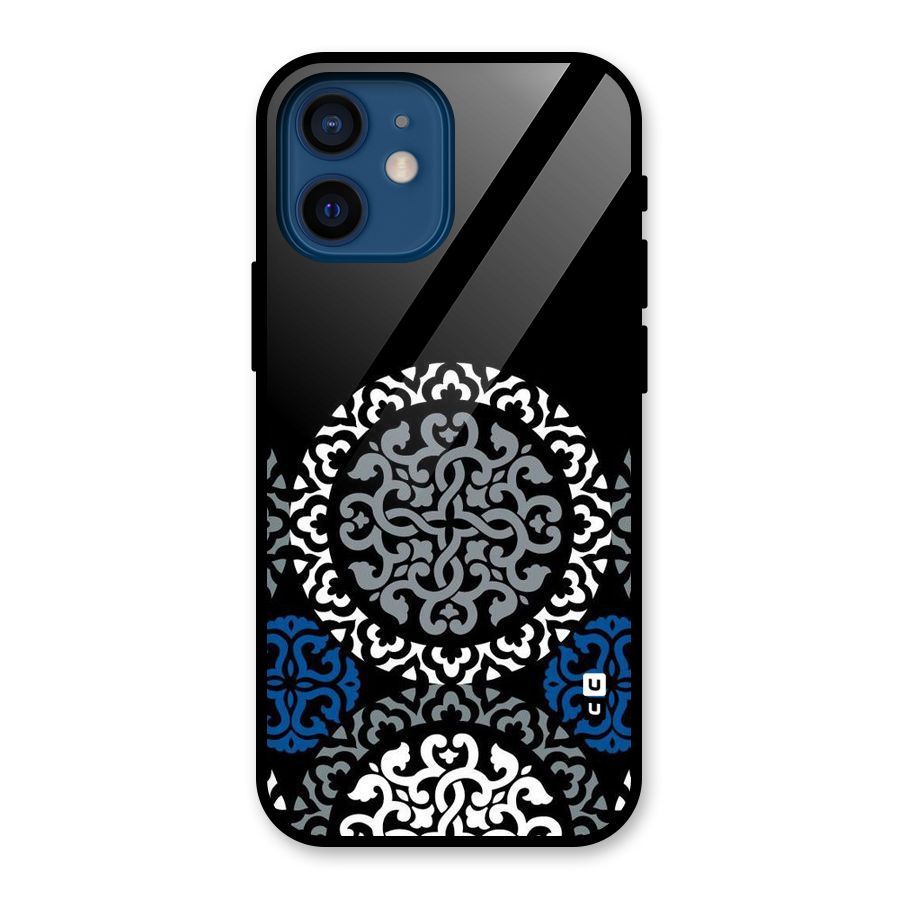 Mandala Circle Pattern Glass Back Case for iPhone 12 Mini