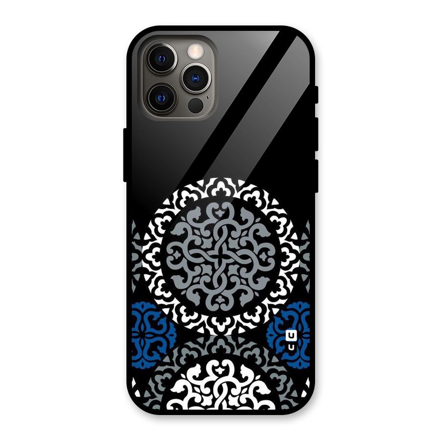 Mandala Circle Pattern Glass Back Case for iPhone 12 Pro