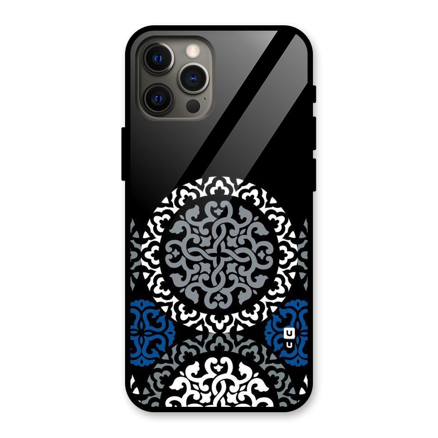 Mandala Circle Pattern Glass Back Case for iPhone 12 Pro Max