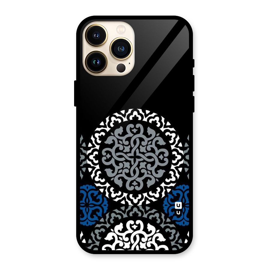 Mandala Circle Pattern Glass Back Case for iPhone 13 Pro Max