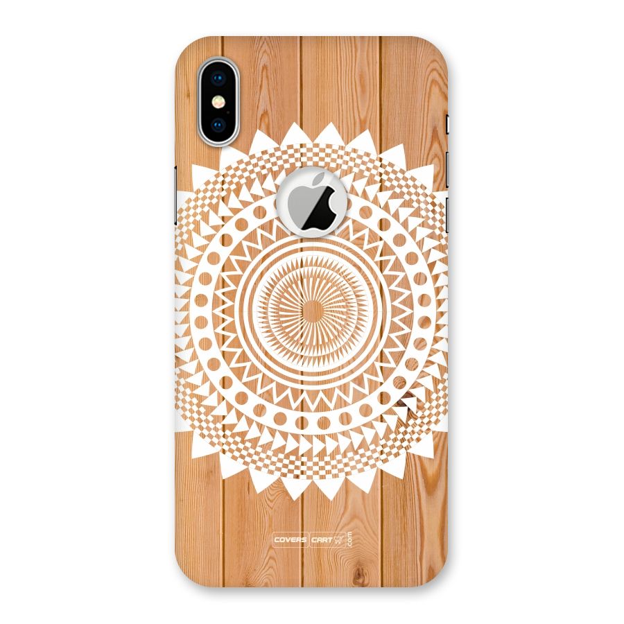 Mandala Design Back Case for iPhone X Logo Cut