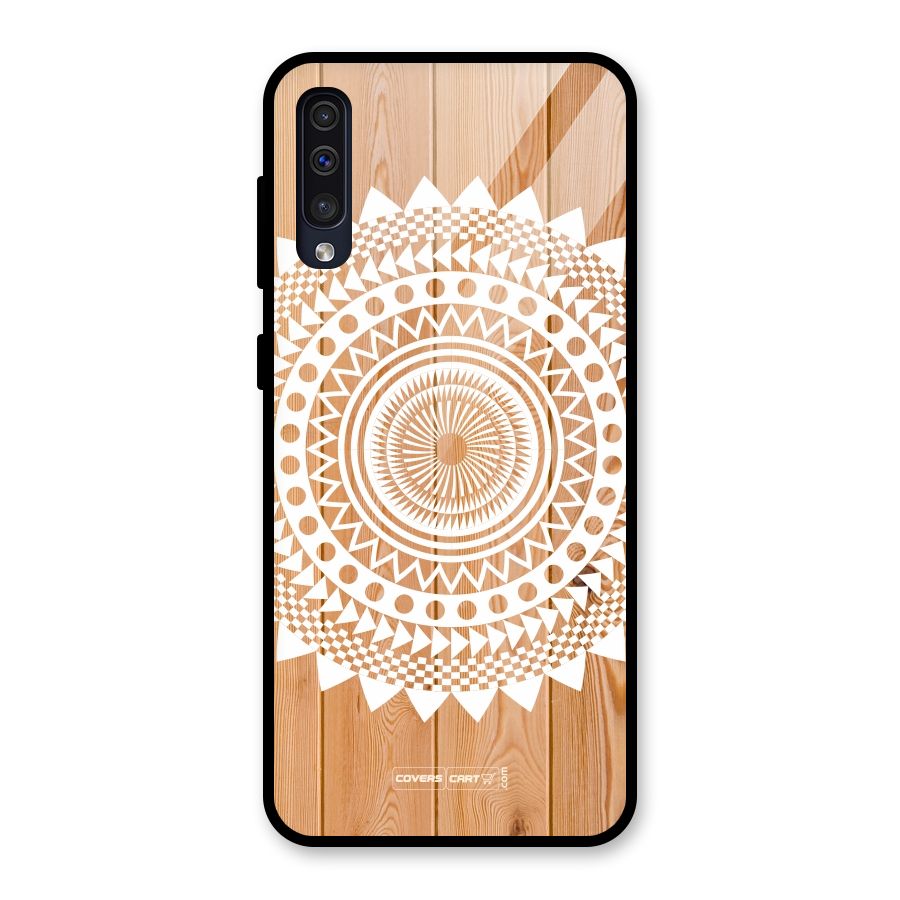 Mandala Design Glass Back Case for Galaxy A50