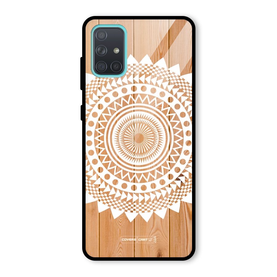 Mandala Design Glass Back Case for Galaxy A71