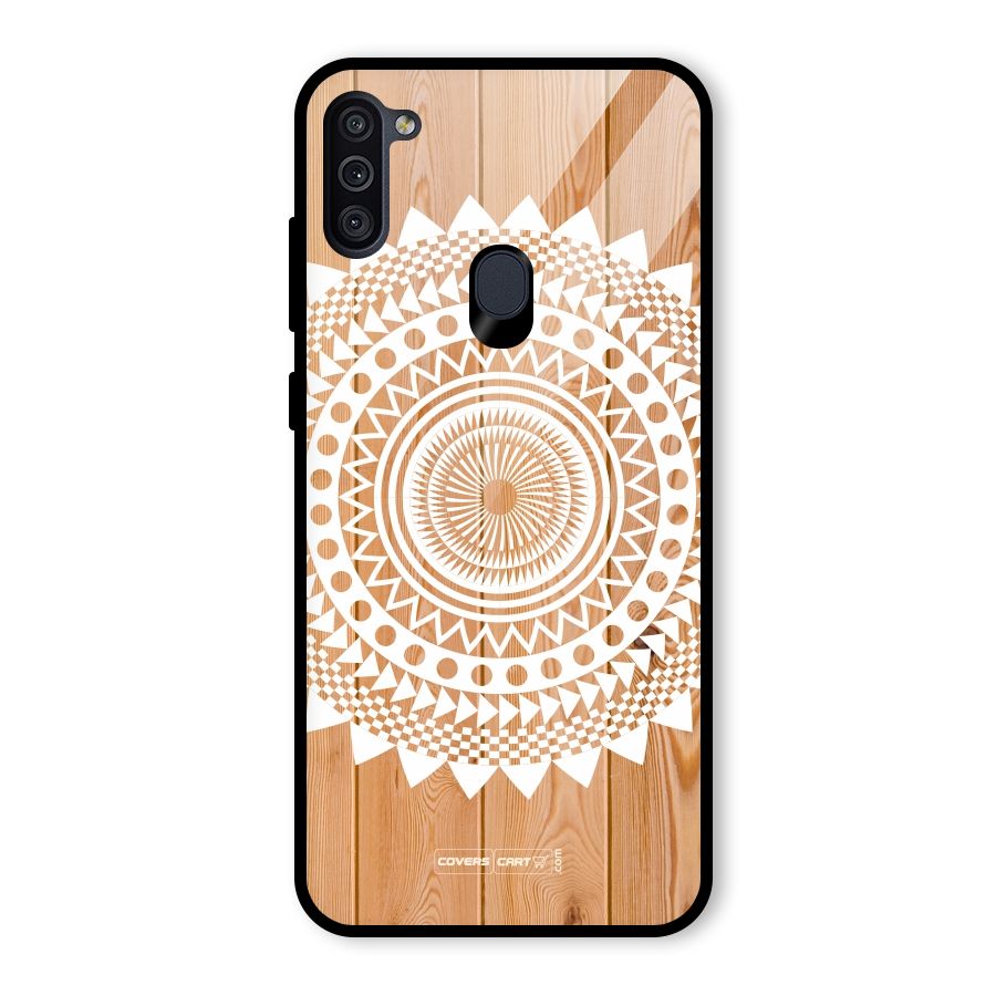 Mandala Design Glass Back Case for Galaxy M11