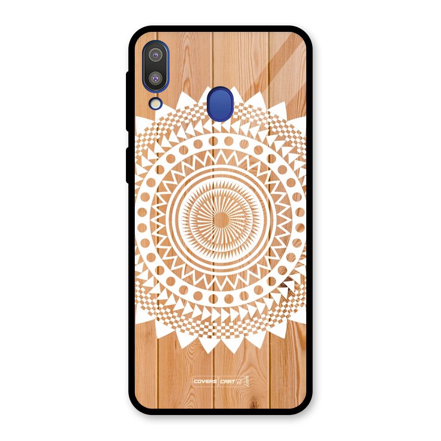 Mandala Design Glass Back Case for Galaxy M20