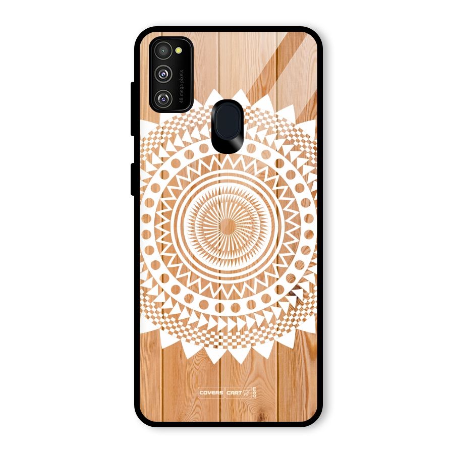 Mandala Design Glass Back Case for Galaxy M30s