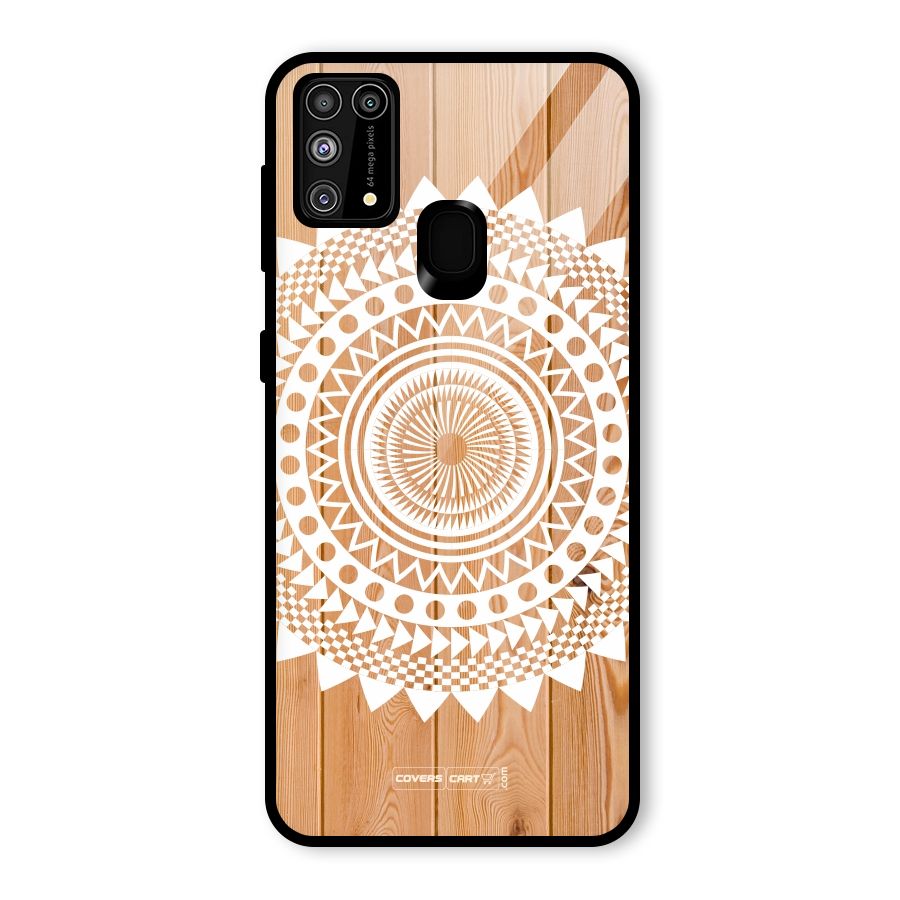 Mandala Design Glass Back Case for Galaxy M31