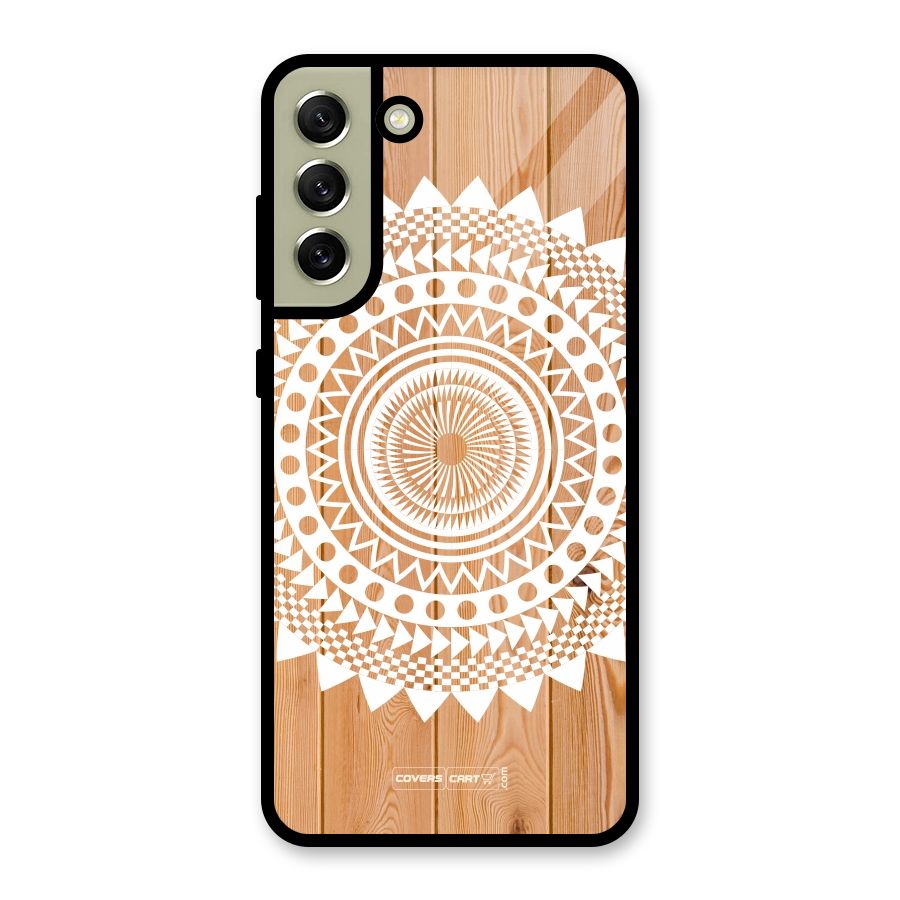 Mandala Design Glass Back Case for Galaxy S21 FE 5G