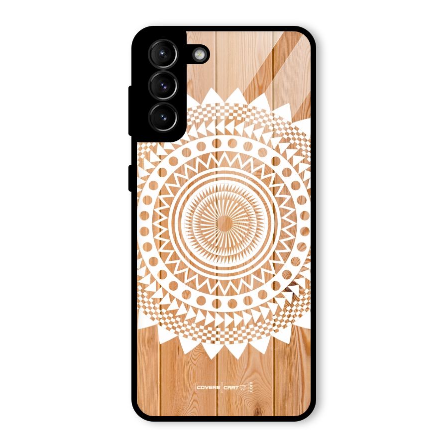 Mandala Design Glass Back Case for Galaxy S21 Plus