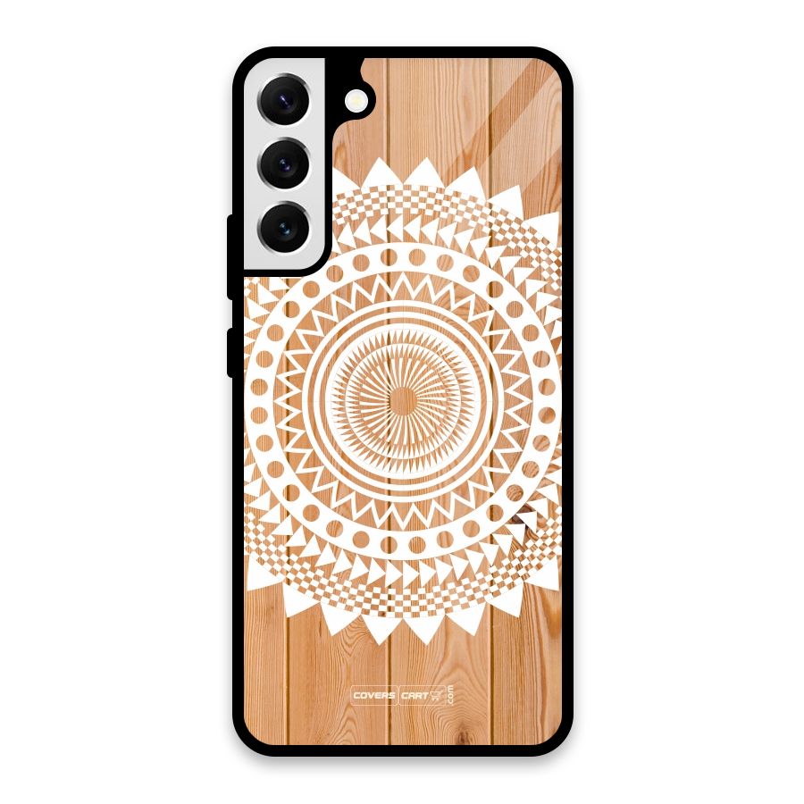 Mandala Design Glass Back Case for Galaxy S22 Plus 5G