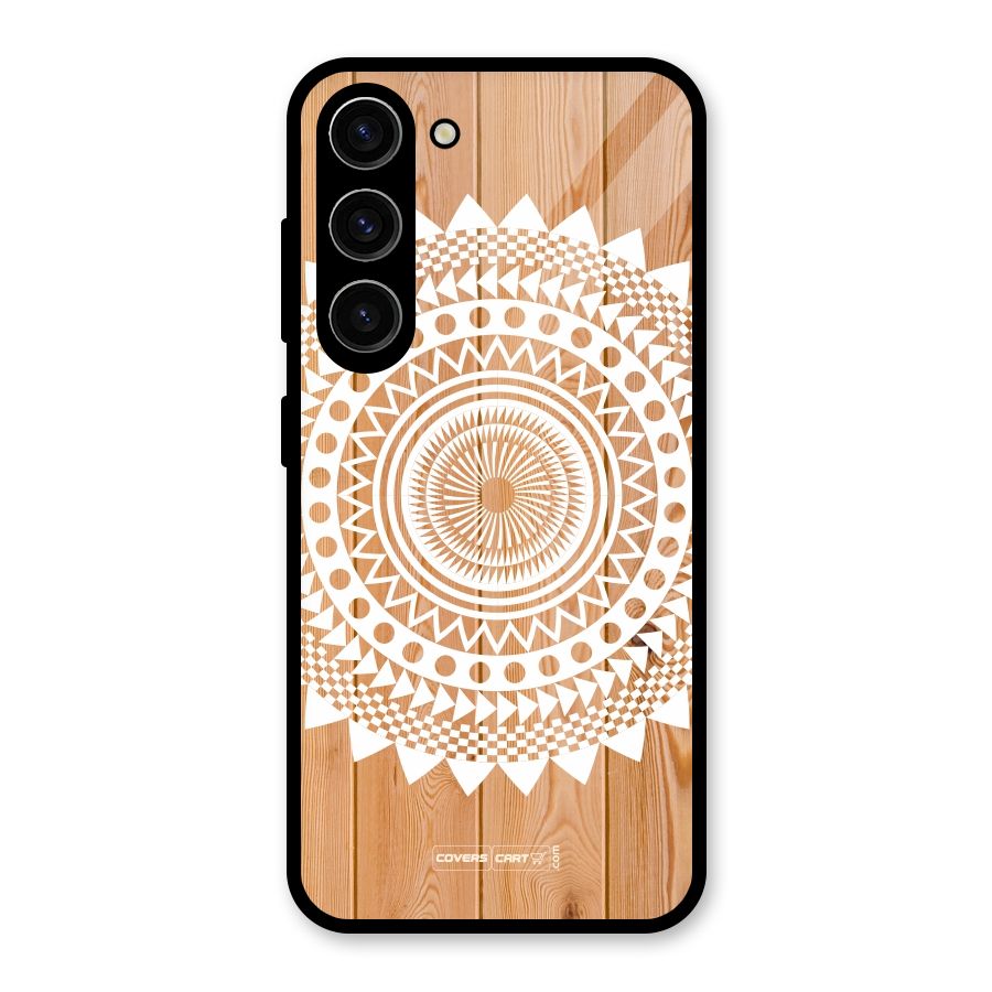 Mandala Design Glass Back Case for Galaxy S23