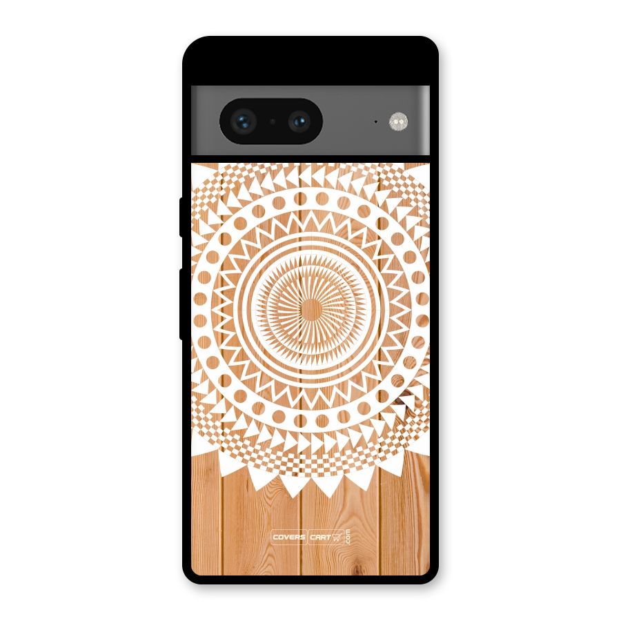 Mandala Design Glass Back Case for Google Pixel 7