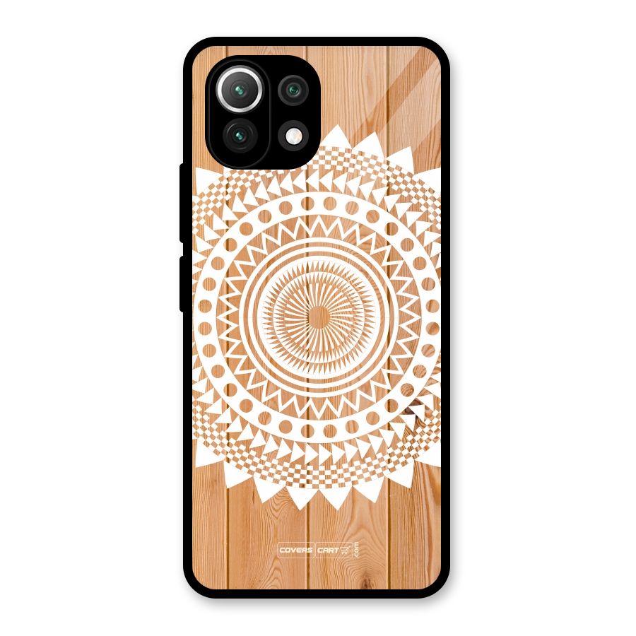 Mandala Design Glass Back Case for Mi 11 Lite