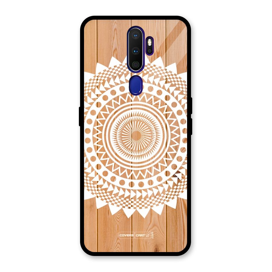 Mandala Design Glass Back Case for Oppo A9 (2020)