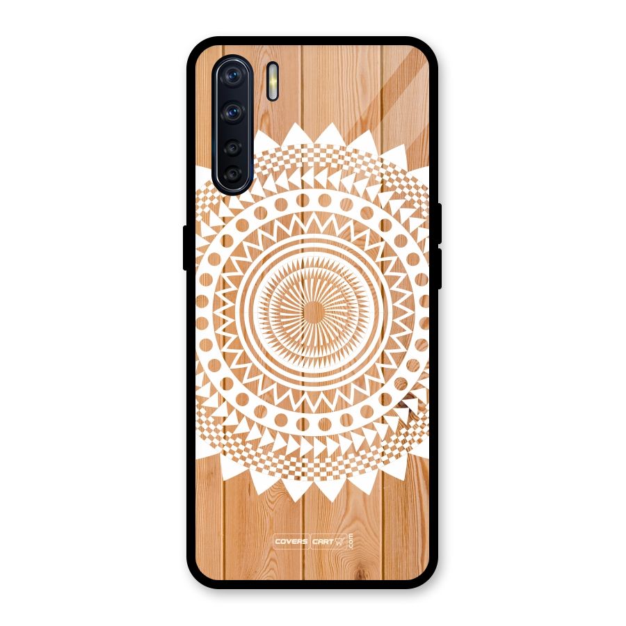 Mandala Design Glass Back Case for Oppo F15