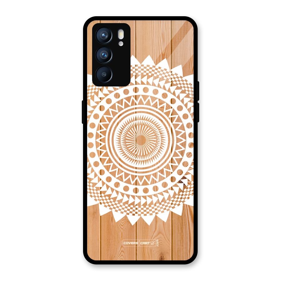 Mandala Design Glass Back Case for Oppo Reno6 5G