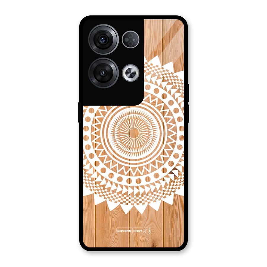 Mandala Design Glass Back Case for Oppo Reno8 Pro 5G