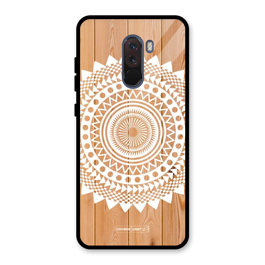 Mandala Design Glass Back Case for Poco F1