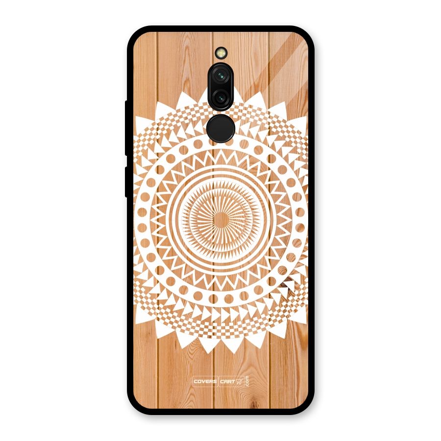 Mandala Design Glass Back Case for Redmi 8